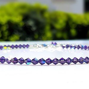 Tanzanite Preciosa Crystal Choker/ Elegant Sparkling Purple Crystal Necklace
